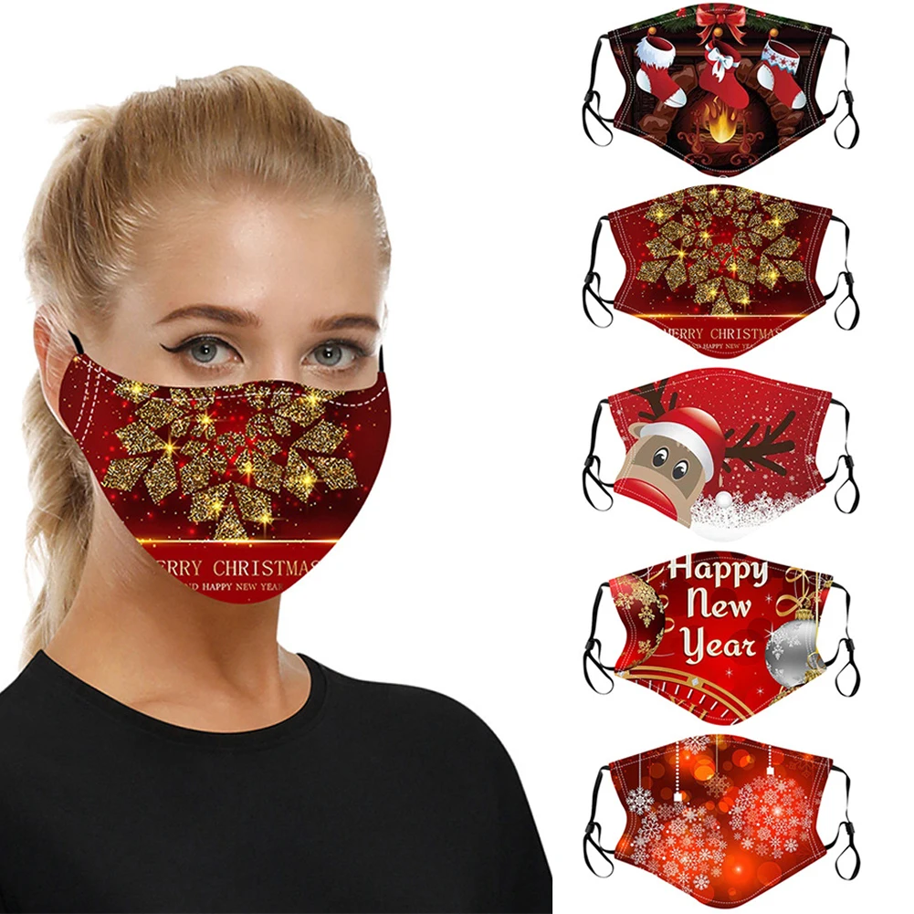 

Face Mask Kids Boys Girls Merry Christmas Gift Xmas Decor Navidad Decor Santa Claus Christmas Santa Print Happy New Year 2021