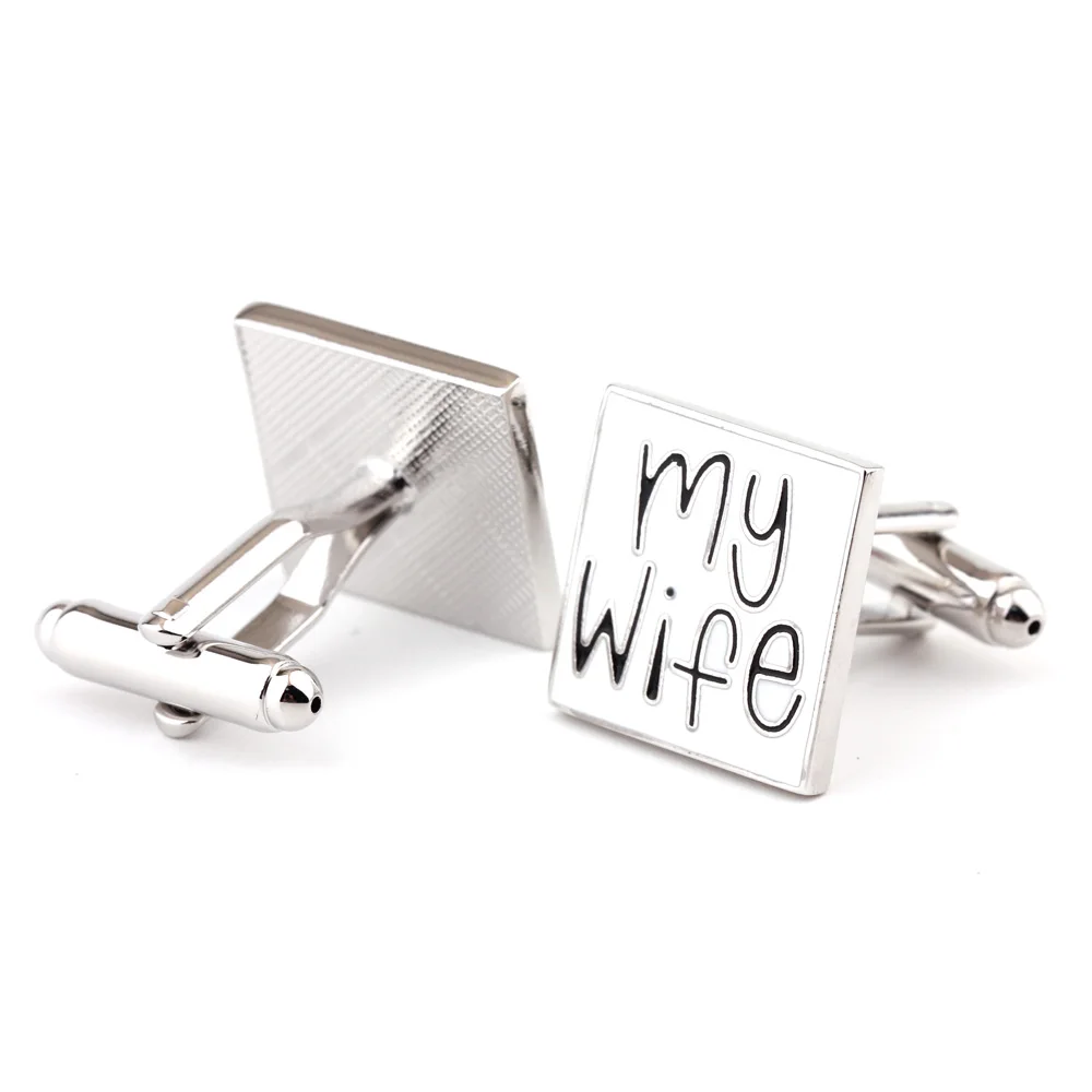Новинка модные Редкие изысканные запонки с надписью Я люблю мою жену подарок для