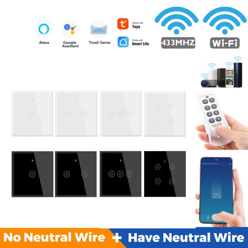 

Умный сенсорный высветильник ель с поддержкой Wi-Fi, 1/2/3/4 клавиши, 220 В
