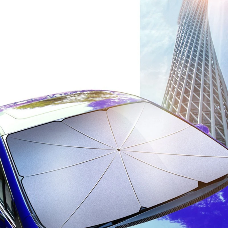 

125/145cm Foldable Car Windshield Sun Shade Umbrella UV Cover Sunshade Heat Insulation Front Window Interior Protection