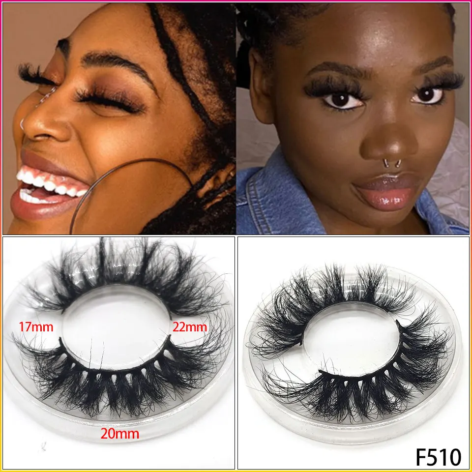 Оптовая продажа пушистые норковые накладные ресницы 5D 3D прозрачный лоток ярлык