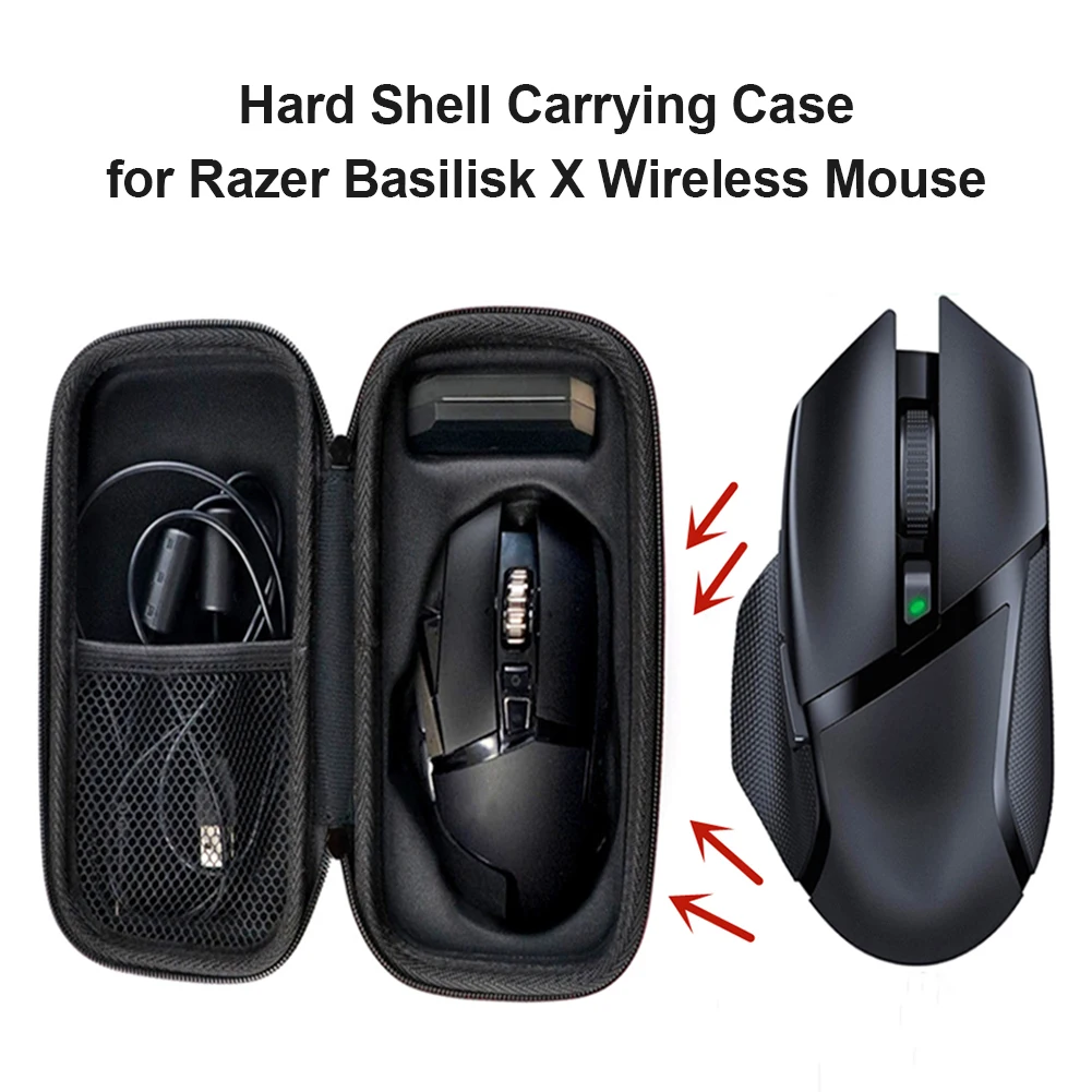 

Сумка для хранения Razer Basilisk X беспроводная мышь, портативный ударопрочный чехол для переноски, Жесткий Чехол, органайзер для игровых мышей, к...