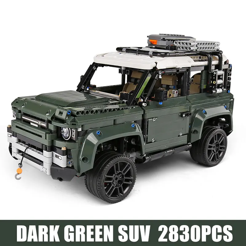 Guardian Внедорожник Land Car Rover совместим с Technic Defender 42110 модель строительные блоки кирпичи игрушки ребенок Рождество - Цвет: Dark Green