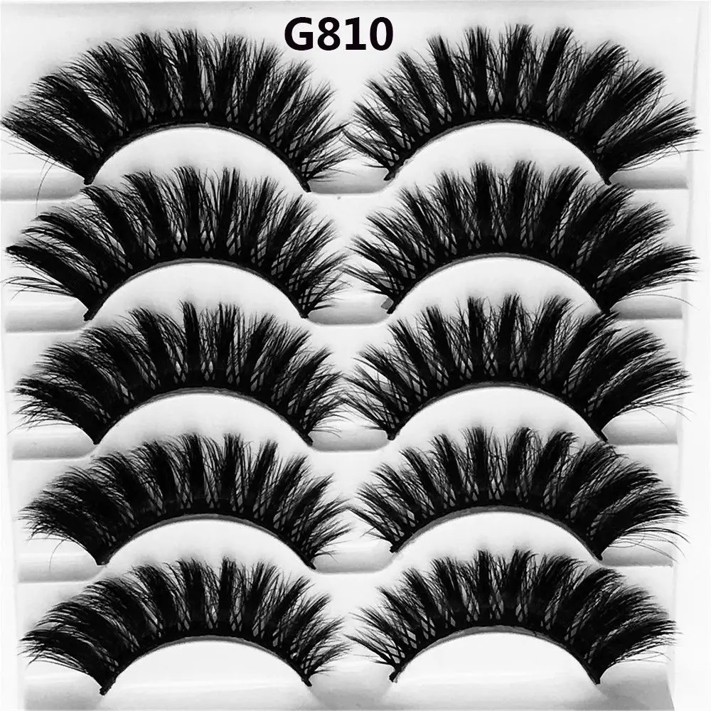 Eyelash variety selection 5 pairs of 3D mink hair false eyelashes thick small beam eyelashes natural cross