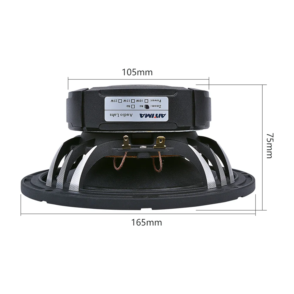 

AIYIMA 1PCS Aluminum Basin 6.5 Inch Car Horn Audio Midrange Bass Speakers 8 Ohm 80 W Woofer Home Theater Frame Loudspeaker