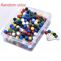 200pcslset diy patchwork sewing pins colorful round pearl head pins fishing line brooches position marking garment accessory