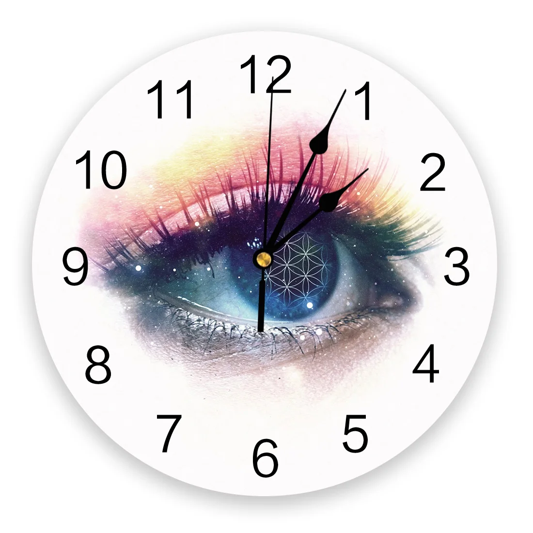 

Flower Of Life Wall Clock Home Decor Bedroom Silent Oclock Watch Wall for Kitchen Living Room Wall Digital Clock