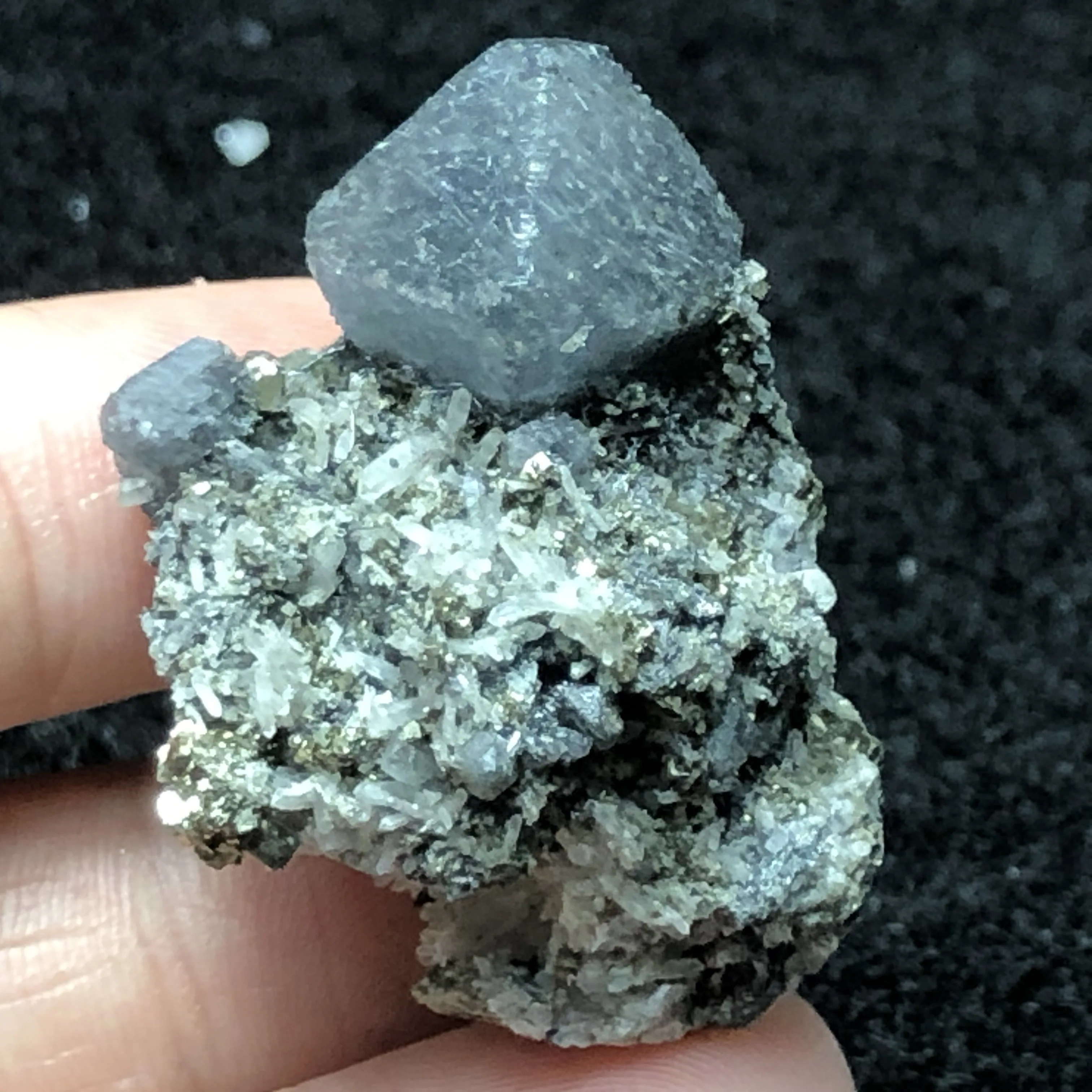 

22.4gNatürliche Oktaeder-Grauwand mit Fluorit-Pyrit-Mineral-Stein Dekoration Energie Geologie Unterricht CRYSTAL QUARTZ GEM