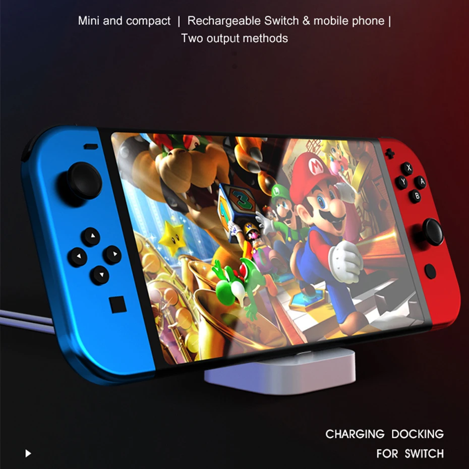 Vogek USB Type-C Charging Stand for Nintendo Switch Lite Console Charger Dock N-Switch with A output Dropshiping | Электроника