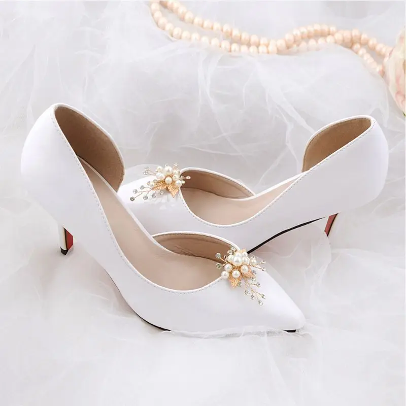 Свадебные туфли из сплава с золотыми листьями Женские босоножки на высоком