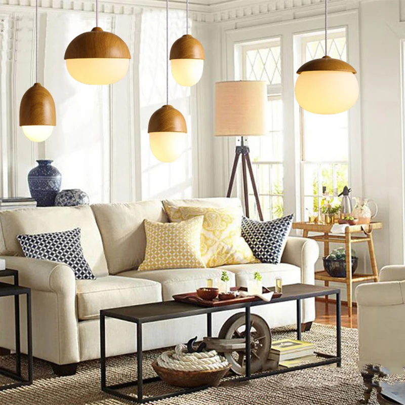

Nordic creative nut pendant lamps 220V hanging lights for living room kitchen bedroom bathroom aisle cafe shop clothing store