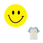 Термотрансферные наклейки Smile, термотрансферы, модные нашивки для девочек, самодельные футболки, семейные термонаклейки класса А