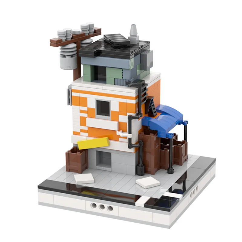 

Kids Toys MOC City Street Scene House Housing Residence Building Blocks Modular Construction Block Model for Children Gift