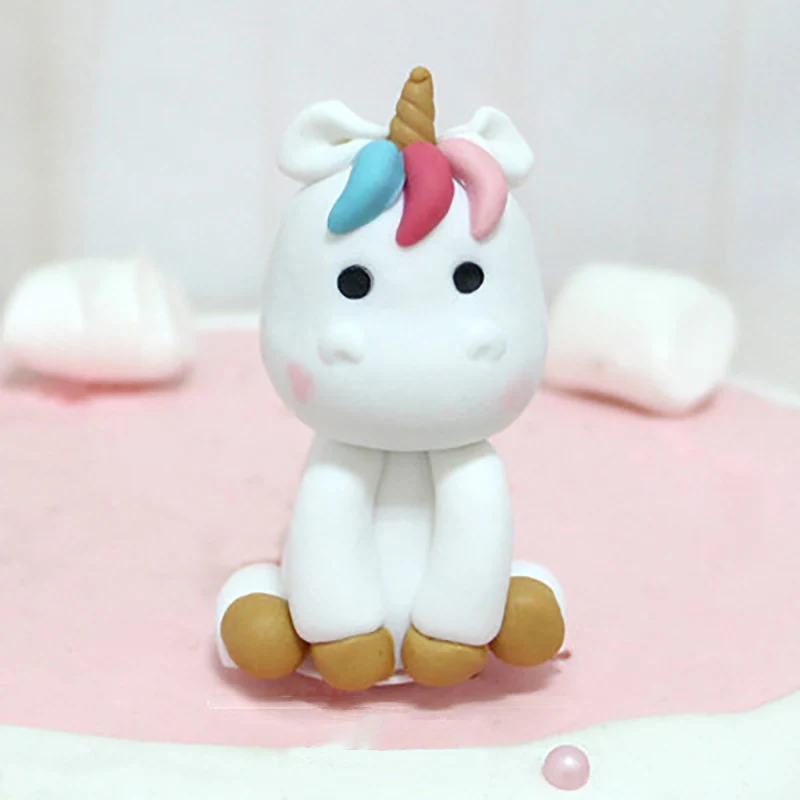 Unicorn Радуга Единорог торт Топпер облако флажки для торта День рождения Дети сувениры декорирование тортов капкейк Топпер для Свадебные принадлежности украшения - Цвет: Unicorn