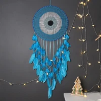 luxury large boho decor handmade wall hanging feather dream catcher ring wind chime art ornament home room decoration craft gift