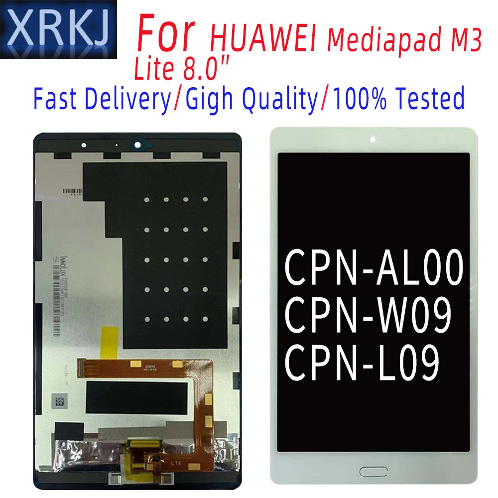 

Suitable For Huawei M3 Lite 8 8.0inch CPN-W09 CPN-AL00 CPN-L09 LCD Display With Touch Screen Digitizer Sensor Panel Assembly