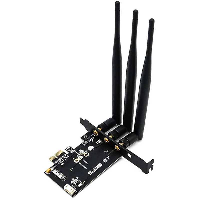

Pcie WiFi Card to PCI-E X1 Adapter Card PC/Hackintosh Without BCM943224PCIEBT2/Bcm94360CS2/BCM943602CS WiFi Card