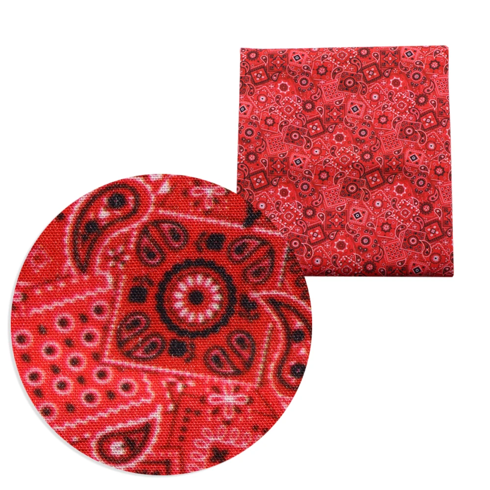 Трикотажная ткань с принтом пейсли полиэстер хлопок 4 вида стрейч пэчворк шитье