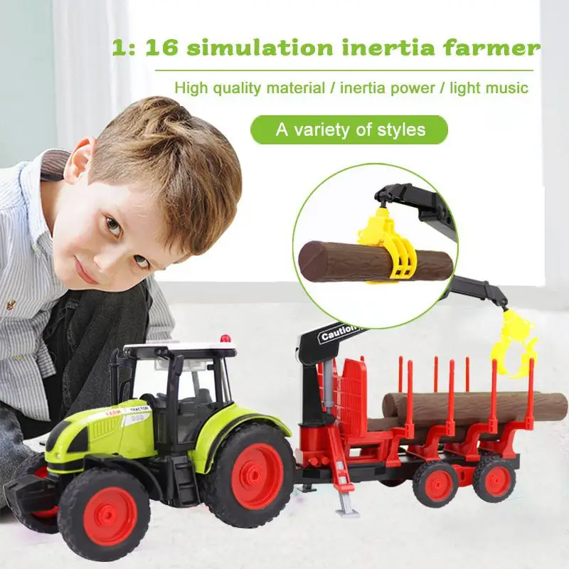 1:16 литая модель игрушечного автомобиля фермерский трактор моделирование