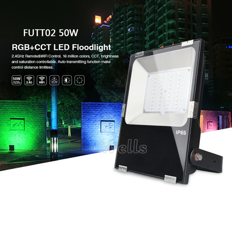 Miboxer 10 Вт/20 Вт/30 Вт/50 Вт RGB + CCT Светодиодный прожектор AC86 265V FUTT02 IP65