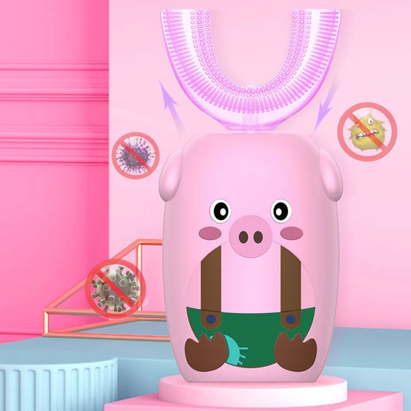 

Electric Toothbrush Kids Silicon Automatic Ultrasonic Teeth Tooth Brush Cartoon Pattern Children Smart 360 Degrees XaoMi U Home