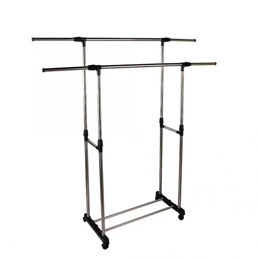 Вешалка для одежды регулируемая двойная вешалка DIY подвижная подставка сушки