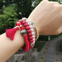 bohemian bracelet multilayer natural stone fringed bracelet fashion multilayer handmade beaded bracelet colourful