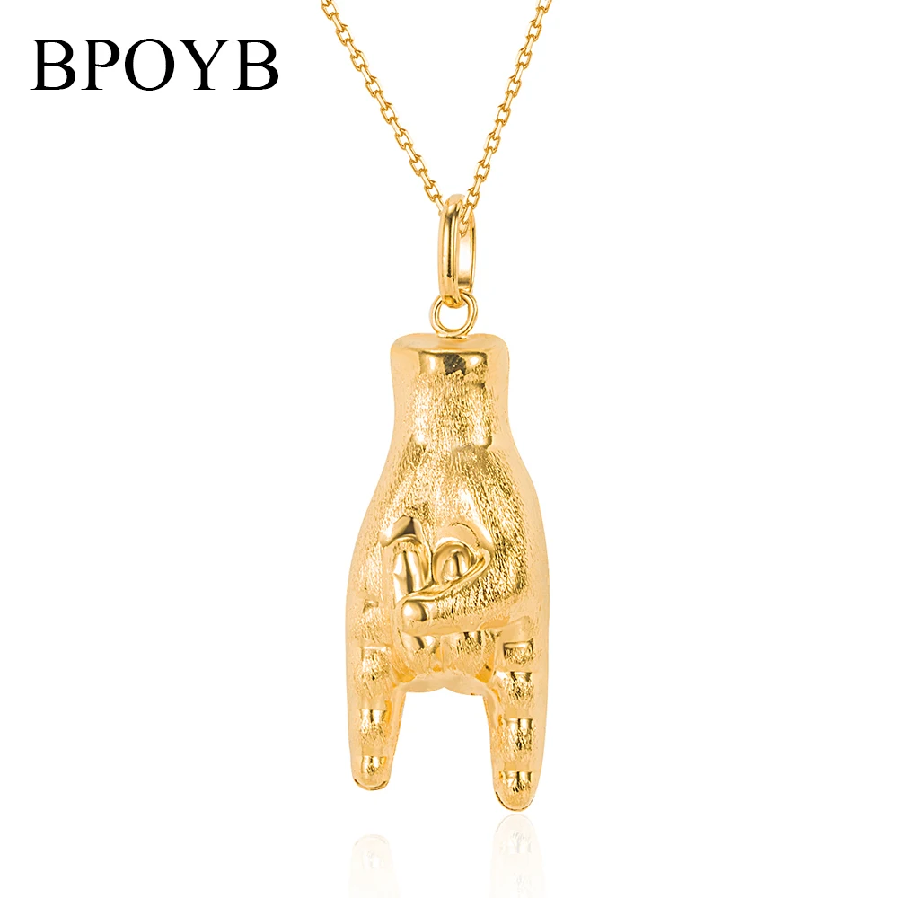 

BPOYB Fashion Rock 'n' roll Punk Jewelry Dubai African 24 Gold Color Necklace Pendant Chain Wholesale Price Party Wedding Bijoux