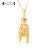 bpoyb fashion rock n roll punk jewelry dubai african 24 gold color necklace pendant chain wholesale price party wedding bijoux