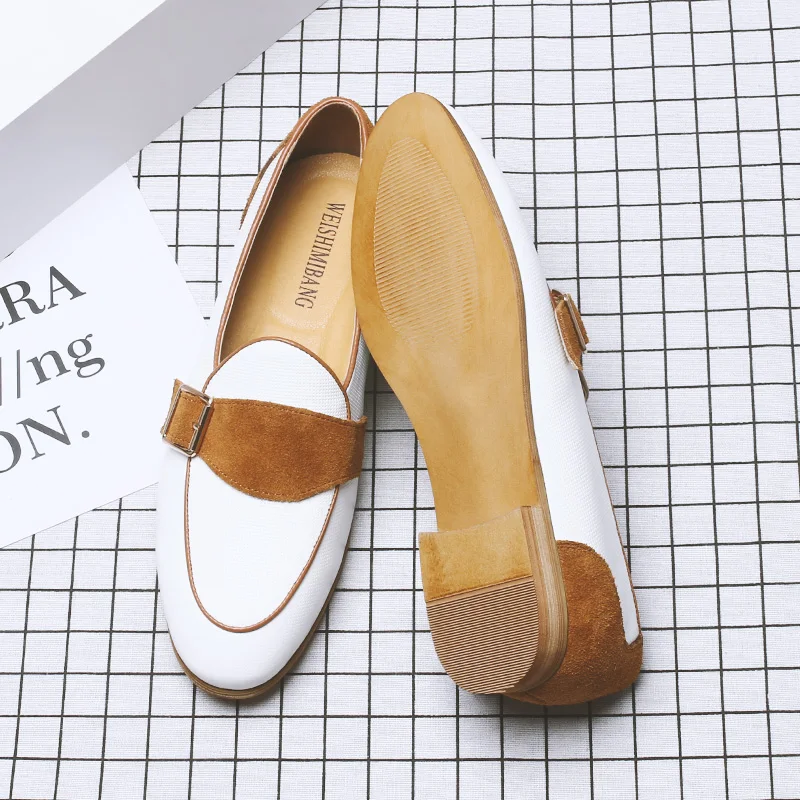 Новая модная мужская обувь из коровьей замши Летние дышащие итальянские лоферы