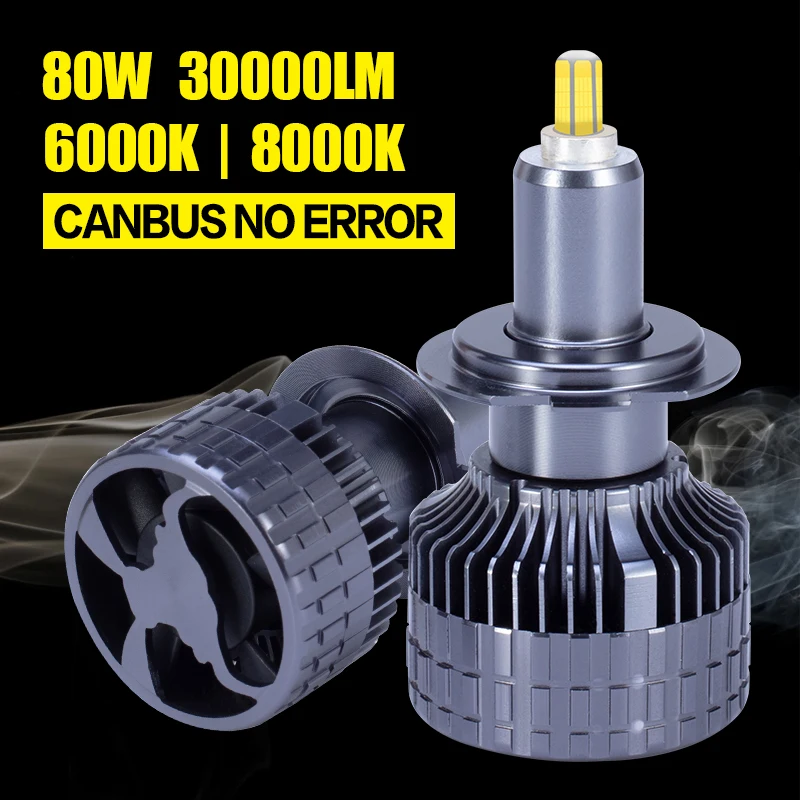 Светодиодные фары Carshark 360 H7 Canbus без ошибок H1 H8 H9 H11 автомобильная лампа Turbo CSP Hb3 Hb4 9012 Hir2 лампы Ice 9005 9006 Автомобильные фары - АВТО
