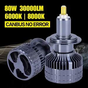Светодиодные фары Carshark 360 H7 Canbus без ошибок H1 H8 H9 H11 автомобильная лампа Turbo CSP Hb3 Hb4 9012 Hir2 лампы Ice 9005 9006 Автомобильные фары
