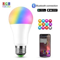 wireless bluetooth smart bulb 15w rgbw home ac 110v 220v led magic rgbww lighting lamp e27 b22 color change dimmable for house