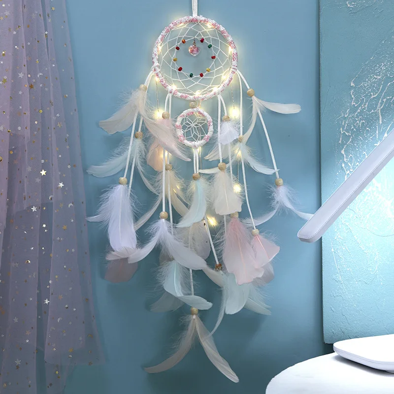 girl dream catcher wind chimes home hanging dreamcatcher kids children bedroom baby room decoration aesthetic accessories decor free global shipping