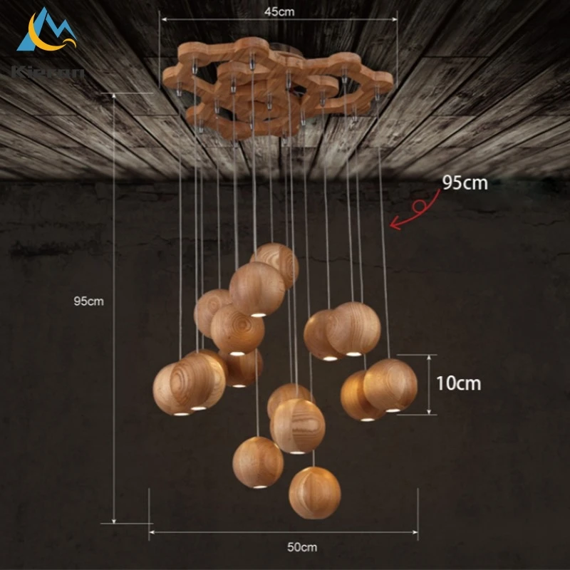 

Nordic Modern Wood Lamp LED Chandelier Bedroom Study Living Room Dinning Room Pendant Lights Home Decor Restaurant Pendant Lamps