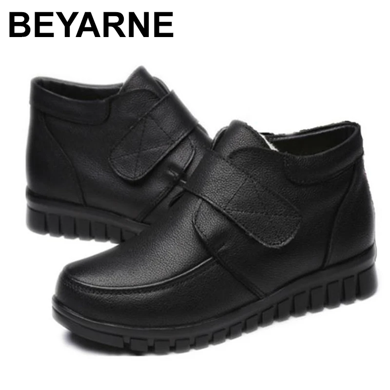 

Женские ботильоны из натуральной кожи, с круглым носком, на плоской подошве