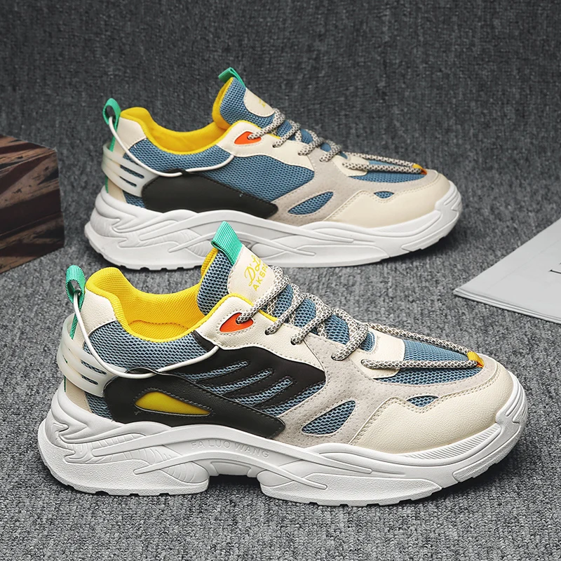 

2021 Men's Sneakers Comfortable Lightweight Breathable Casual Shoes Outdoor Joker Simple Walking Shoes Popular Platform