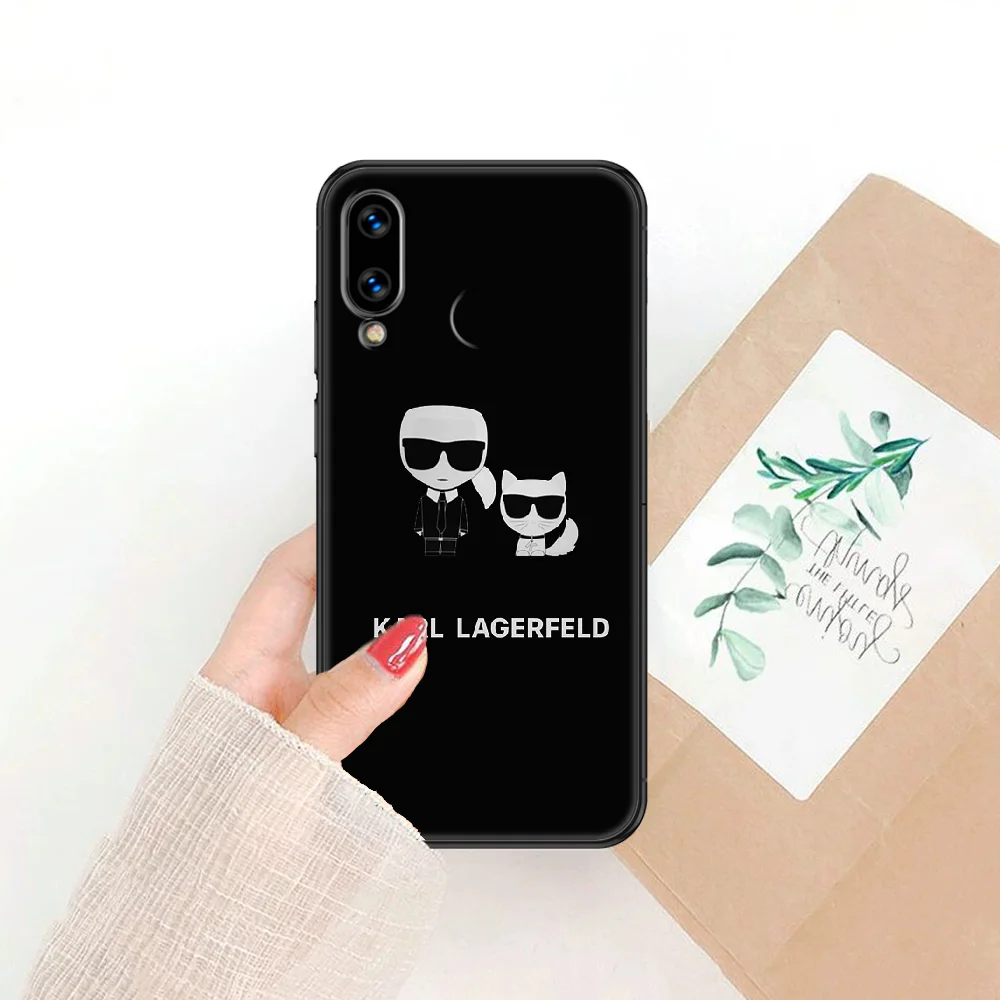 

Famous Artist KARLS Phone case For Huawei Honor 6 7 8 9 10 10i 20 A C X Lite Pro Play black pretty Etui trend funda tpu shell