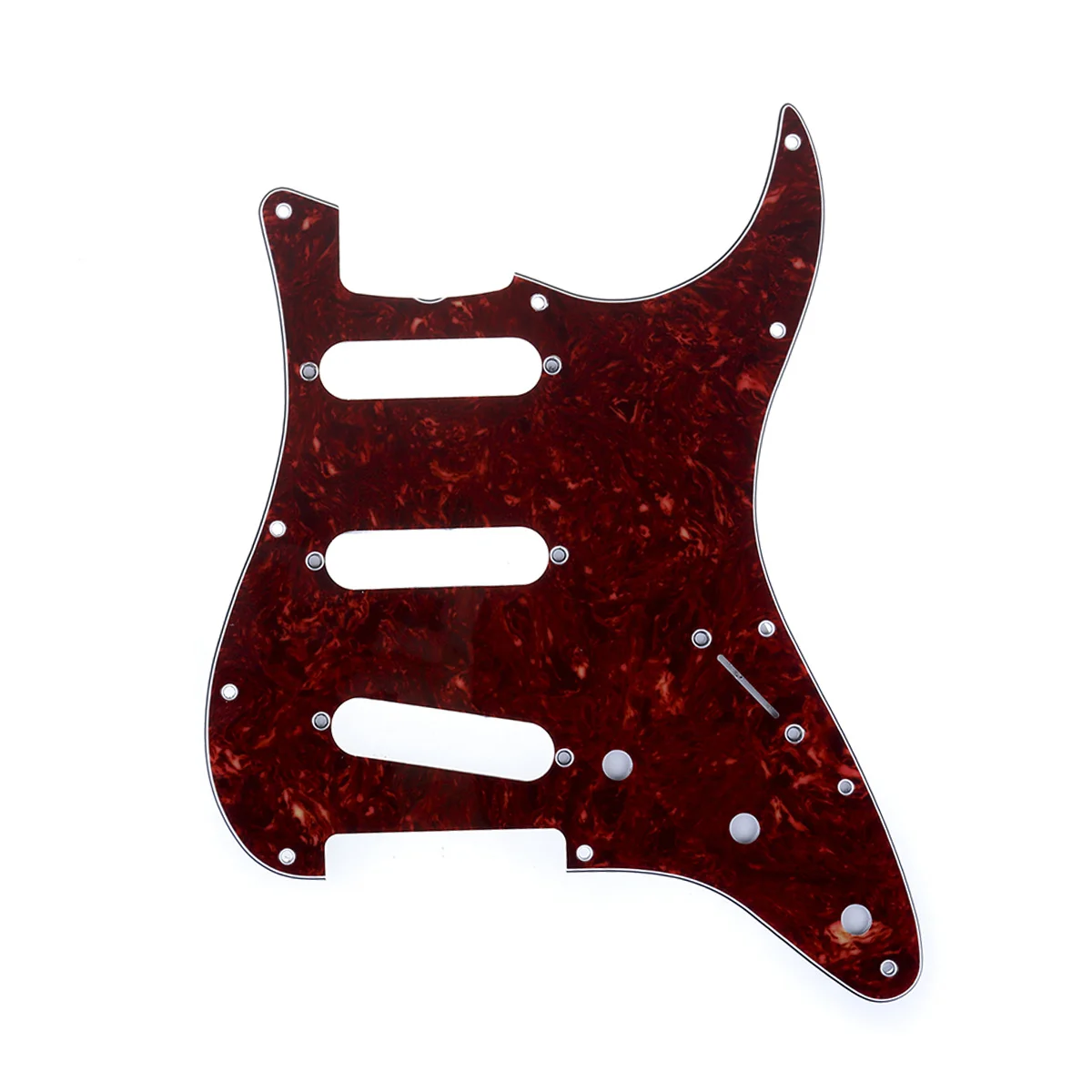 

Musiclily Pro 11-Hole 60s 64 Vintage Style Strat SSS Pickguard for American Stratocaster Guitar, 4Ply Vintage Tortoise
