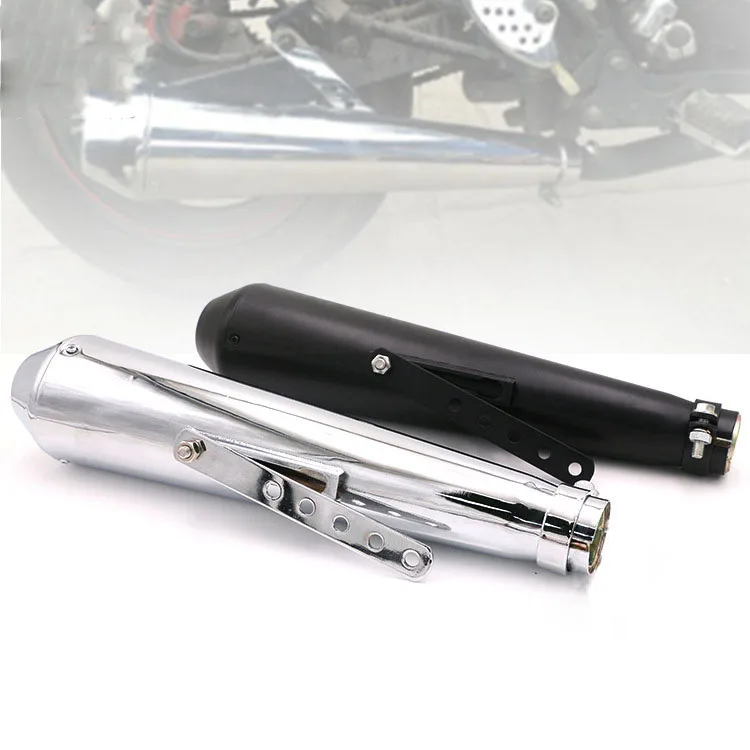 

Universal Motorcycle Exhaust Muffler Pipe Kit 35-43mm Vintage Modified Exhaust Racing Pipe for Cafe Racer Bobber Chopper