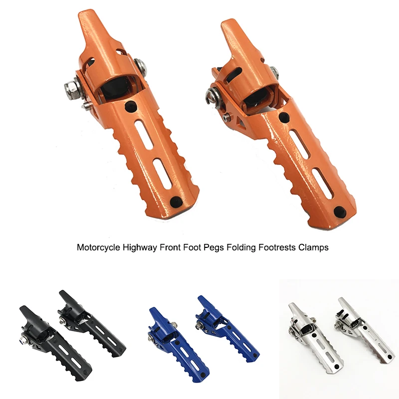 

Motorcycle Highway Front Foot Pegs Folding Footrests Clamps 22-25mm For BMW F800GS Adventure S1000XR F750GS F850GS C400X C400GT