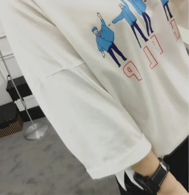 Повседневная Свободная Женская футболка с надписью Halajuku в Корейском стиле |