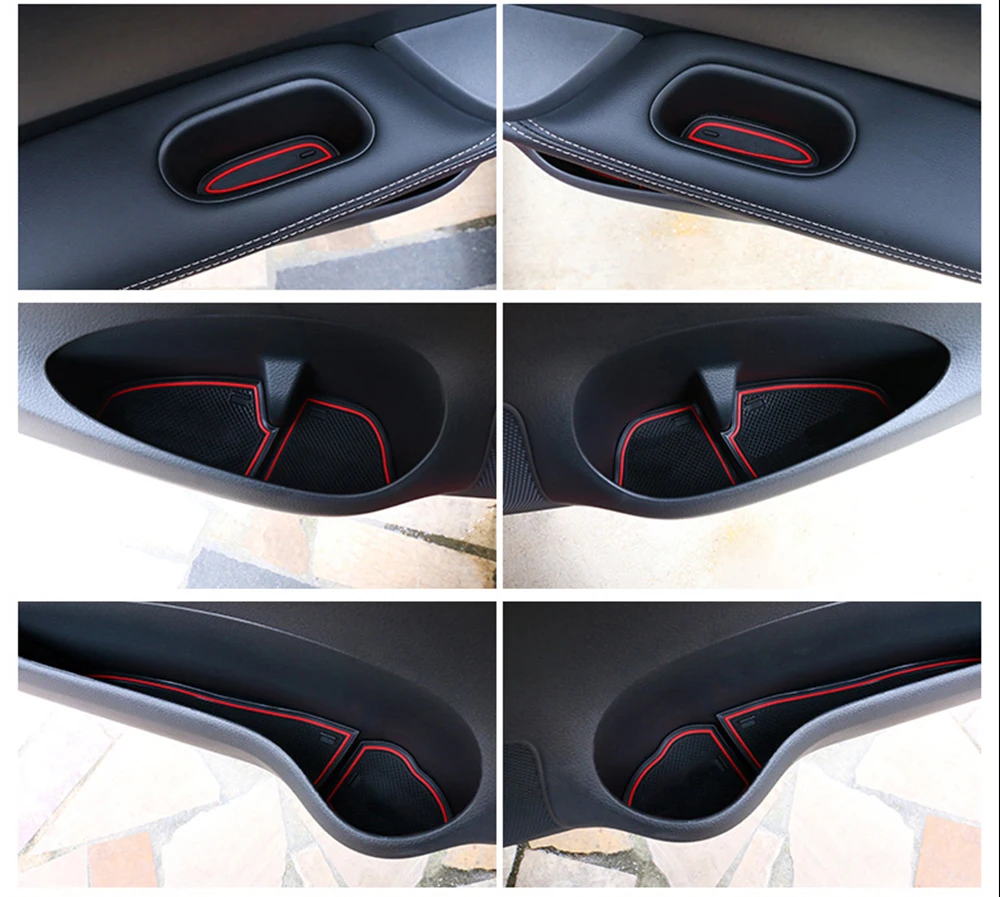 Противоскользящие резиновые чашки подушки двери паз коврик для Volkswagen VW Sharan 7N SEAT Alhambra MK2 2011~ аксессуары коврик для телефона