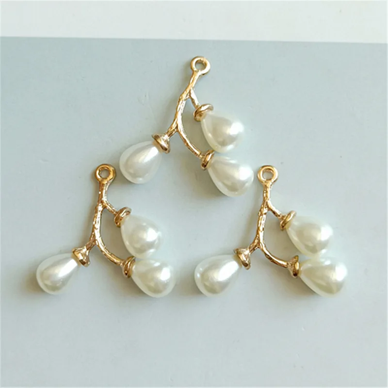 10 шт./лот сплав креативные золотые жемчужины подвесные пуговицы украшения