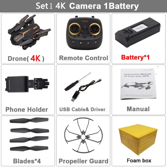 Set1 XS812 4K 1B FB VISUO XS812 gps Радиоуправляемый Дрон с камерой 4K HD 5G wifi FPV удерживающий высоту один ключ возврат Радиоуправляемый квадрокоптер вертолет дроны VS E520S - Цвет: Set1 XS812 4K 1B FB