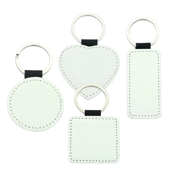 Пустой Брелок сублимации DIY печать брелок из искусственной кожи на основе