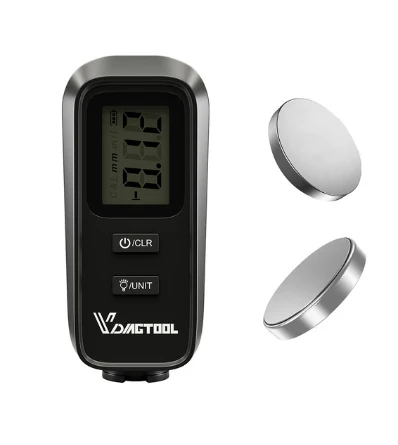 with battery VDIAGTOOL VC100 OBD2 цифровая Подсветка ЖК-пленка измеритель толщины краски автомобиля тестер толщины покрытия толщиномер лучшее YNB-100 - Цвет: with battery