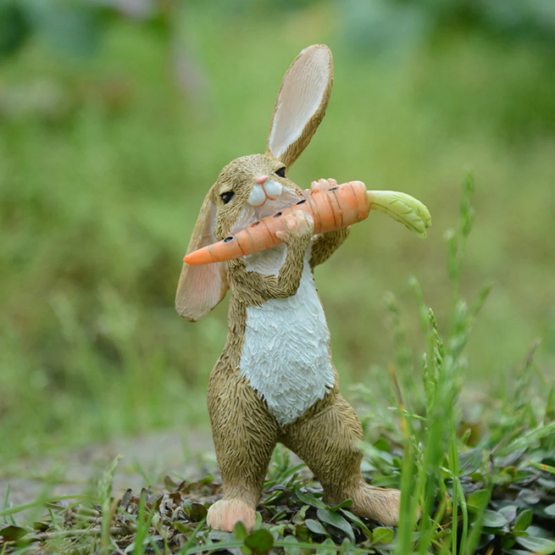 

Rabbit Figurine Gift for Friend Bunny Resin Everyday Collection Home Decoration Accessories Fairy Garden Decor