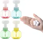 Бутылка Цветочная из пены, Диспенсер жидкого мыла, бутылка с насосом из пеноматериала в форме цветка, пластиковая прозрачная бутылка для кухни и ванной комнаты, 300 мл