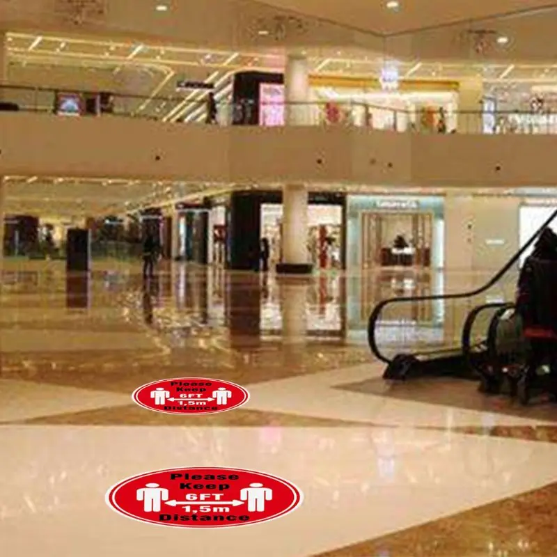 

Anti-Slip Social Distance Keeping Floor Sticker Safety Floor Sign Marker Paster